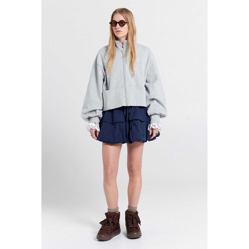 Karen Walker Runaway Zip Front Sweatshirt image number 3